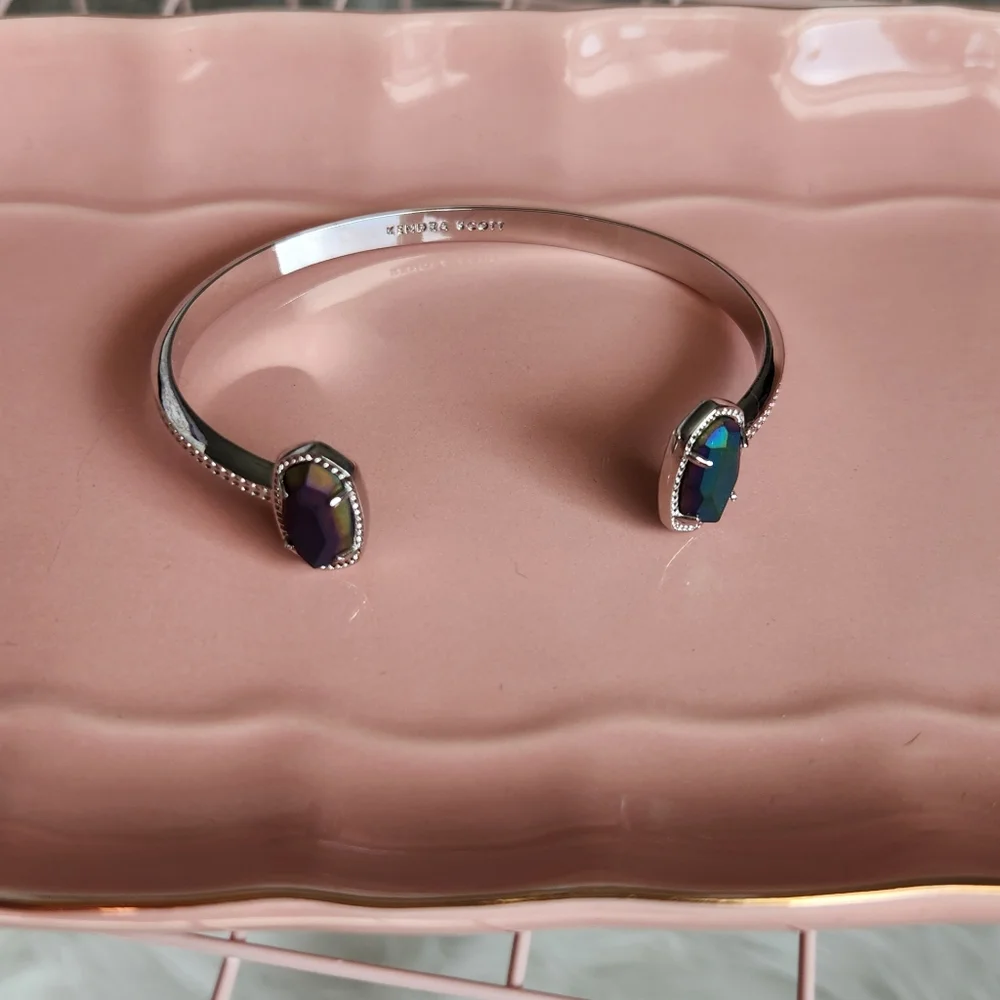 Kendra Scott Elton Bracelet Feat. Matte Galaxy Glass Stones - Picture 3 of 4